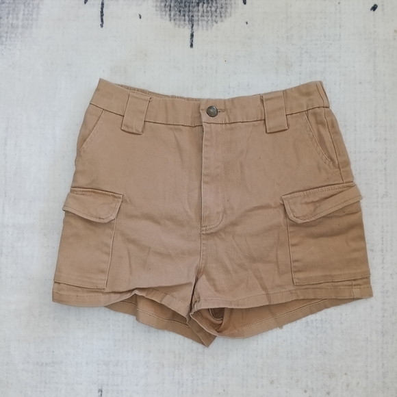 Love Tree Pants - Love Tree Khaki Utility Cargo Shorts